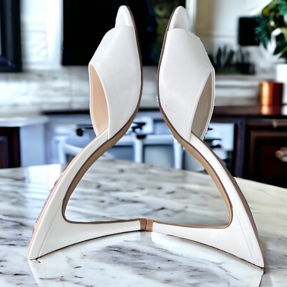 Steven Madden Erin White Leather High Heel Sandals Size 9.5 - Picture 12 of 14